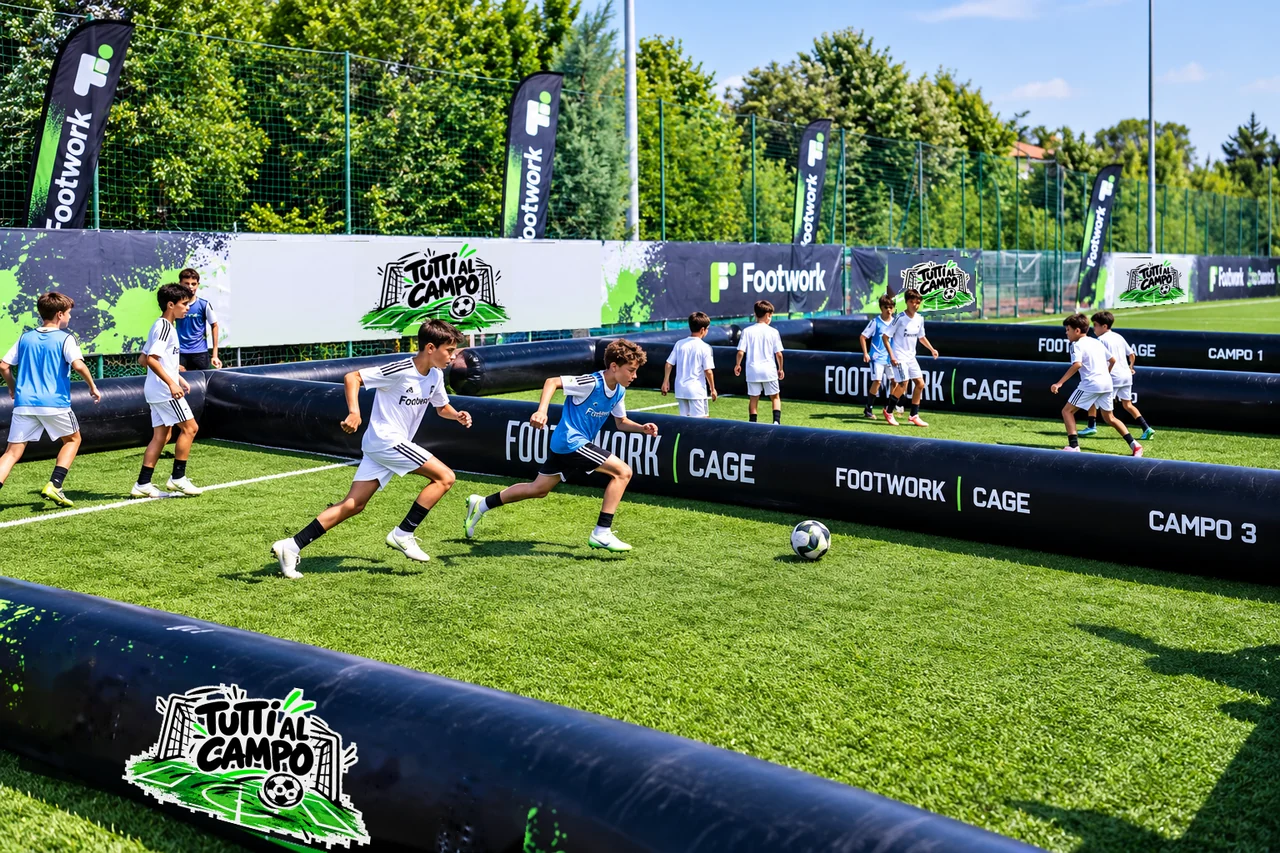 Ragazzi in azione nelle Cage Footwork