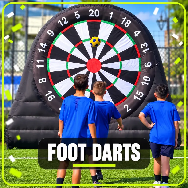Foot Darts: bersaglio circolare e ragazzi pronti alla sfida