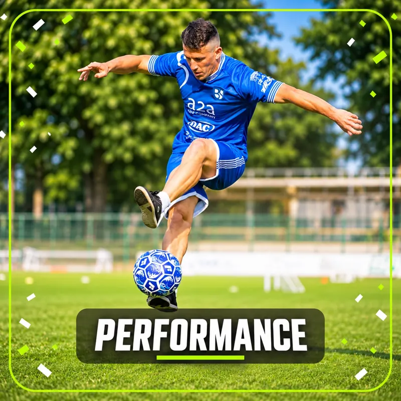 Gunther Celli durante una performance di calcio freestyle